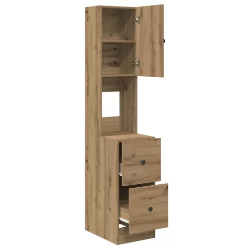  Konyhaszekrény fiókkal polcokkal tárolóval ajtóval kézműves tölgy Faanyag