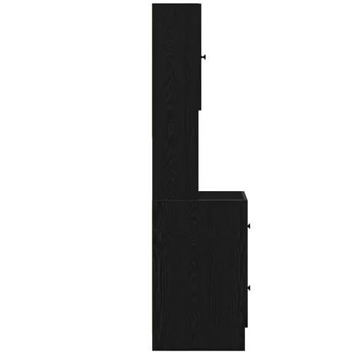  Konyhaszekrény fiókkal polcokkal tárolóval ajtóval Musta tammi Faanyag