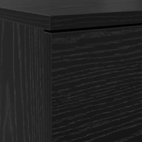  cipőtartó fekete tölgy 100.5x28x100 cm mérnöki fa