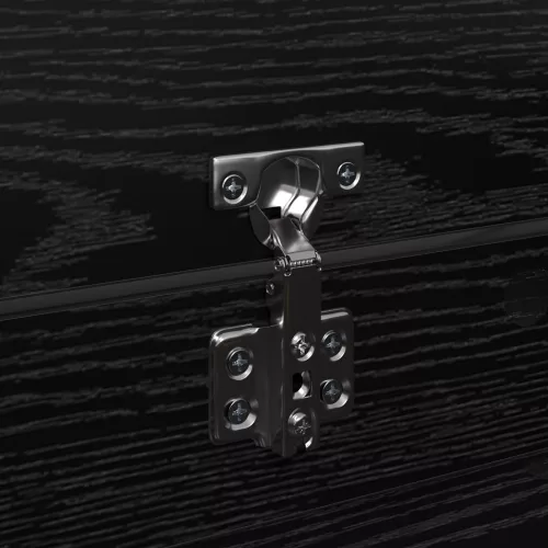  cipőtartó fekete tölgy 100.5x28x100 cm mérnöki fa