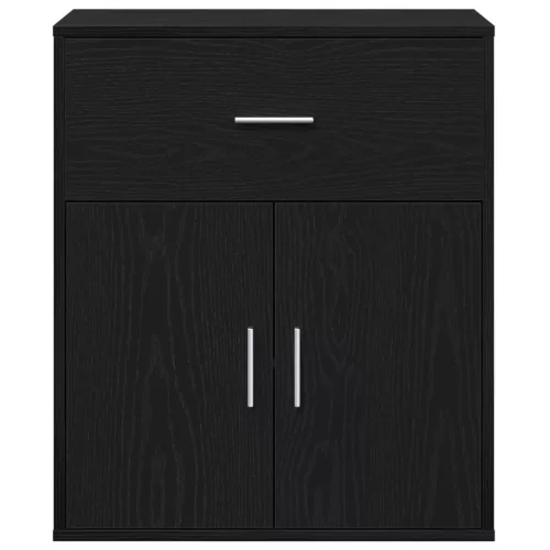  Széf fiókkal polcokkal tárolóval ajtóval Musta tammi 60 x 31 x 70 cm Faanyag