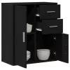  Széf fiókkal Fekete tölgy 60 x 31 x 70 cm Faanyag
