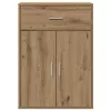  Széf fiókkal polcokkal tárolóval ajtóval kézműves tölgy 79 x 38 x 80 cm Faanyag