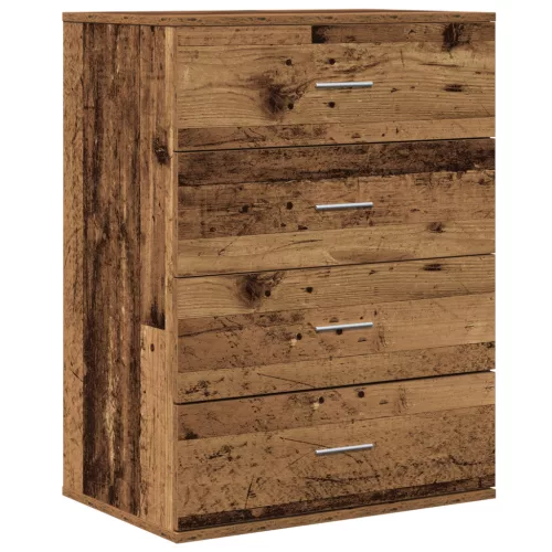  Széf fiókkal tárolóval Régi fa 60 x 39 x 80 cm Faanyag