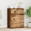  Széf fiókkal tárolóval Régi fa 60 x 39 x 80 cm Faanyag