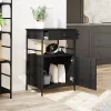  Konyhai Kocsi Fekete Tölgy 56x43x89.5 cm Mérnöki Fa