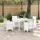  Kerti Asztal Fehér 100x100x73 cm Poli Rattan