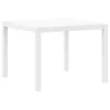  Kerti Asztal Fehér 100x100x73 cm Poli Rattan