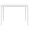  Kerti Asztal Fehér 100x100x73 cm Poli Rattan