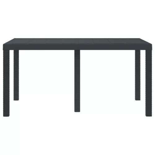  Kerti Asztal Antracit 150x100x73 cm Polyrattan