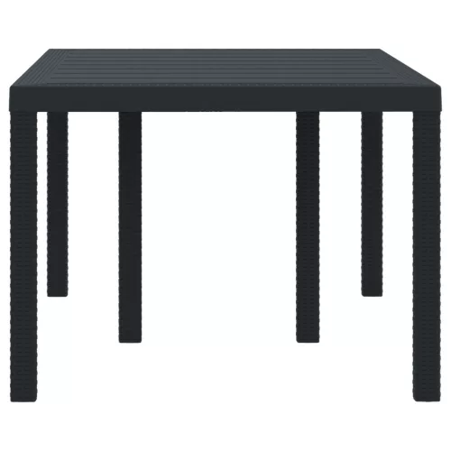  Kerti Asztal Antracit 150x100x73 cm Polyrattan