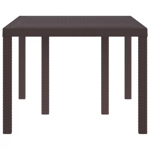  Kerti Asztal Barna 150x100x73 cm Poli Rattan