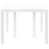  Kerti Asztal Fehér 150x100x73 cm Poli Rattan