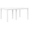  Kerti Asztal Fehér 150x100x73 cm Poli Rattan
