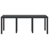  Kerti Asztal Antracit 200x100x73 cm Poli Rattan