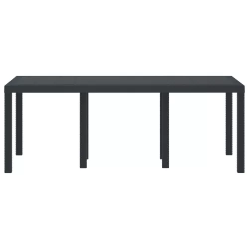  Kerti Asztal Antracit 200x100x73 cm Poli Rattan