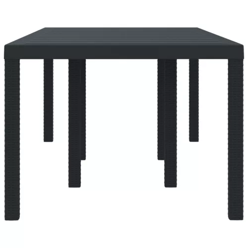  Kerti Asztal Antracit 200x100x73 cm Poli Rattan