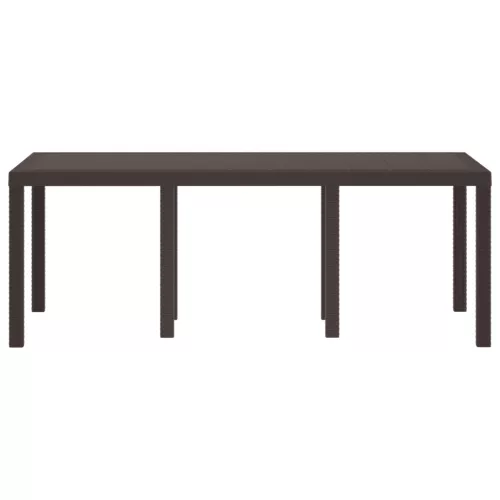  Kerti Asztal Barna 200x100x73 cm Polirattan