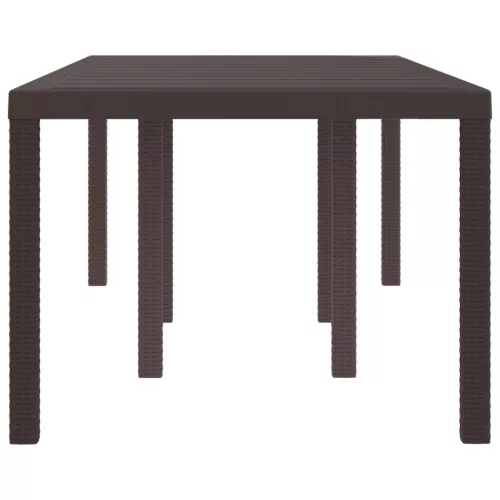  Kerti Asztal Barna 200x100x73 cm Polirattan