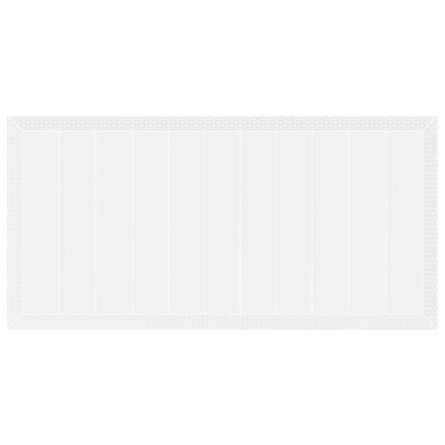  Kerti Asztal Fehér 200x100x73 cm Poli Rattan