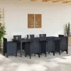  Kerti Asztal Antracit 250x100x73 cm Poli Rattan