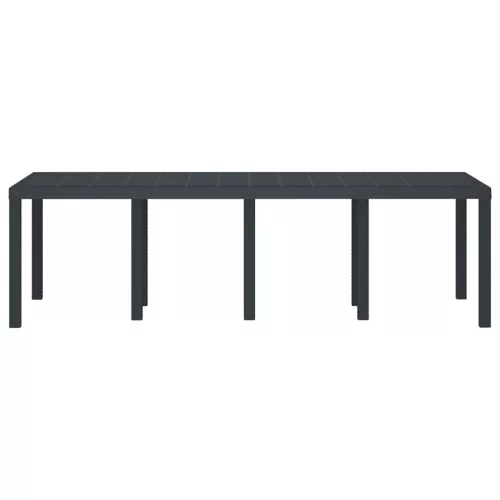  Kerti Asztal Antracit 250x100x73 cm Poli Rattan