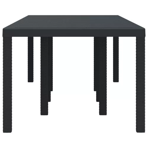  Kerti Asztal Antracit 250x100x73 cm Poli Rattan