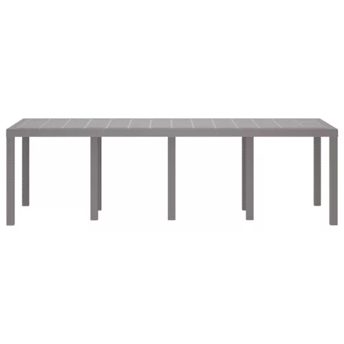  Kerti Asztal Világosszürke 250 x 100 x 73 cm Poly Rattan