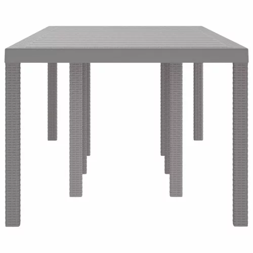  Kerti Asztal Világosszürke 250 x 100 x 73 cm Poly Rattan