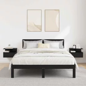    Lebegő éjjeliszekrény 2 pcs Fekete tölgy 40 x 31 x 28 cm