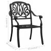 VID 2 db öntött alumínium kerti szék - fekete