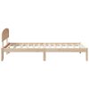  Ágykeret Fejtámasszal 90x190 cm Tömör fa Fenyő