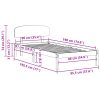  Ágykeret Fejtámasszal 90x190 cm Tömör fa Fenyő