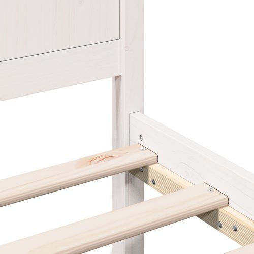  Fehér Fenyő Ágykeret Fehér Fa 150 x 200 cm Tartós