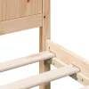  Tömör Fenyő Ágykeret Természetes Tömör Fa 80 x 200 cm Tartós