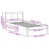  Tömör Fenyő Ágykeret Természetes Tömör Fa 80 x 200 cm Tartós