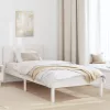  Fehér Fenyő Ágykeret Fehér Tömör fenyőfa 90 x 190 cm Tartós
