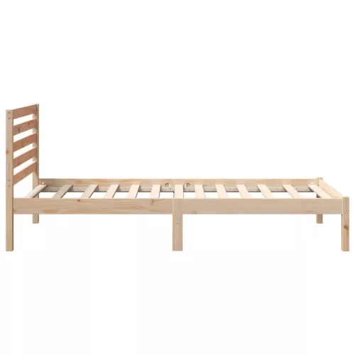  Ágykeret fejtámlával Barna 75 x 190 cm Tömör fenyőfa