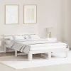  Fa Ágykeret Fehér Fa 140 x 200 cm Tartós Minimalista Ágykeret