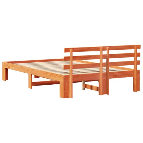  Tömör Fenyő Ágykeret Gyantázott barna Tömör fa 140 x 190 cm