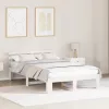  Fehér Tömör Fenyő Ágykeret Fehér Tömör fenyőfa 135 x 190 cm