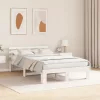  Fehér Tömör Fenyő Ágykeret Fehér Tömör fenyőfa 135 x 190 cm