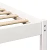  Ágykeret LED -es lámpákkal fejtámlával Fehér 120 x 190 cm Tömör fenyőfa