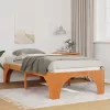  Földi ágykeret tárolóval Barna 75 x 190 cm Tömör fenyőfa