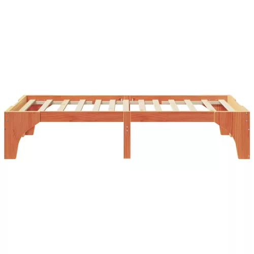  Földi ágykeret tárolóval Barna 75 x 190 cm Tömör fenyőfa