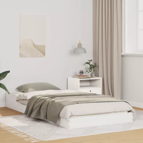  Ágykeret Fehér 80 x 220 cm Tömör fenyőfa