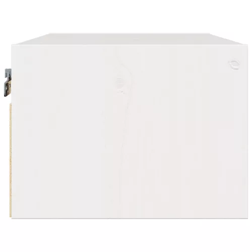  Fali éjjeli szekrény Fehér 50 x 32.5 x 24 cm Tömör fenyőfa