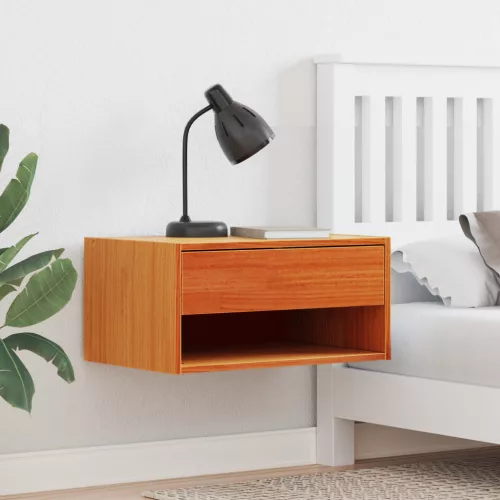  Fali éjjeli szekrény fiókkal 2 pcs Viaszbarna 50 x 32.5 x 24 cm