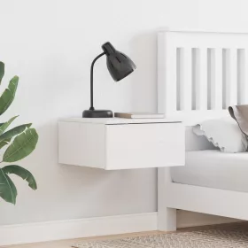    Fali éjjeli szekrény Fehér 37 x 35 x 18.5 cm Tömör fenyőfa