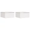  Fali éjjeli szekrény fiókkal 2 pcs Fehér 37 x 35 x 18.5 cm